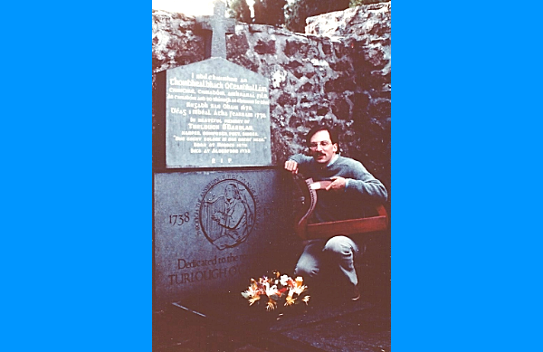 At the Grave of Turlough O'Carolan near Ballyfarnon, County Roscommon, Ireland